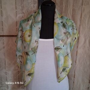ECHO. Elegant Apple Print Scarf SILK